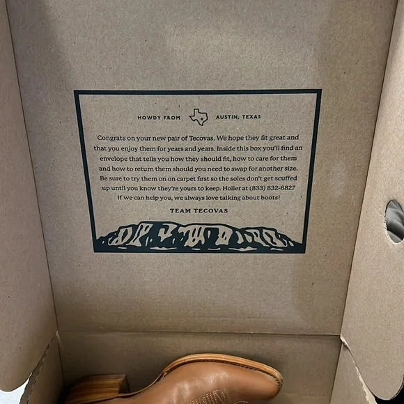 Tecovas Brown and Cream Ankle Boots - Picture 8 of 9